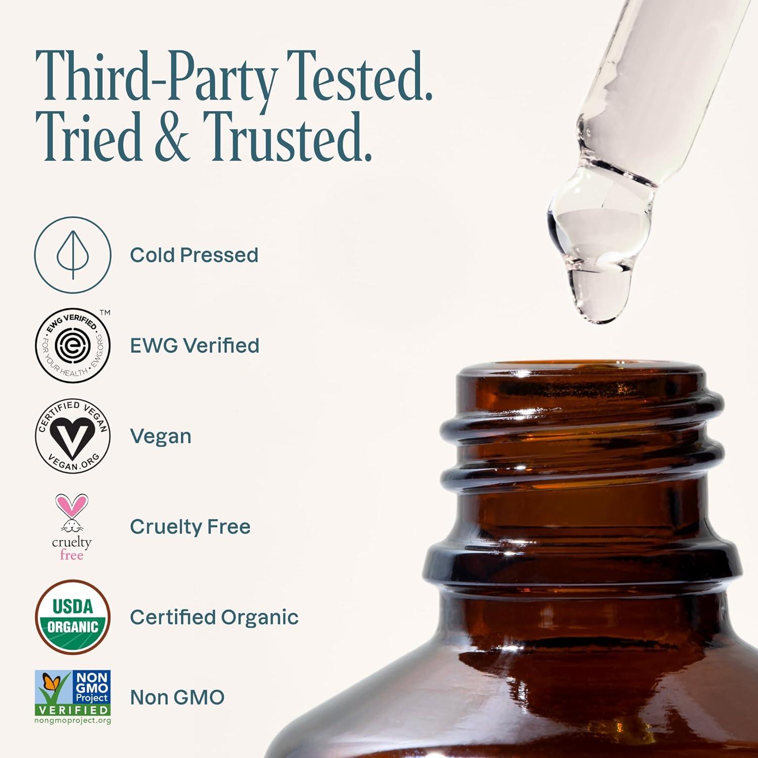 imageCliganic Organic Castor Oil 100 Pure 8oz with Eyelash Kit For Eyelashes Eyebrows Hair amp Skin Bulk Natural Cold Pressed Unrefined HexaneFree DIY Carrier Oil16 Fl Oz Pack of 1