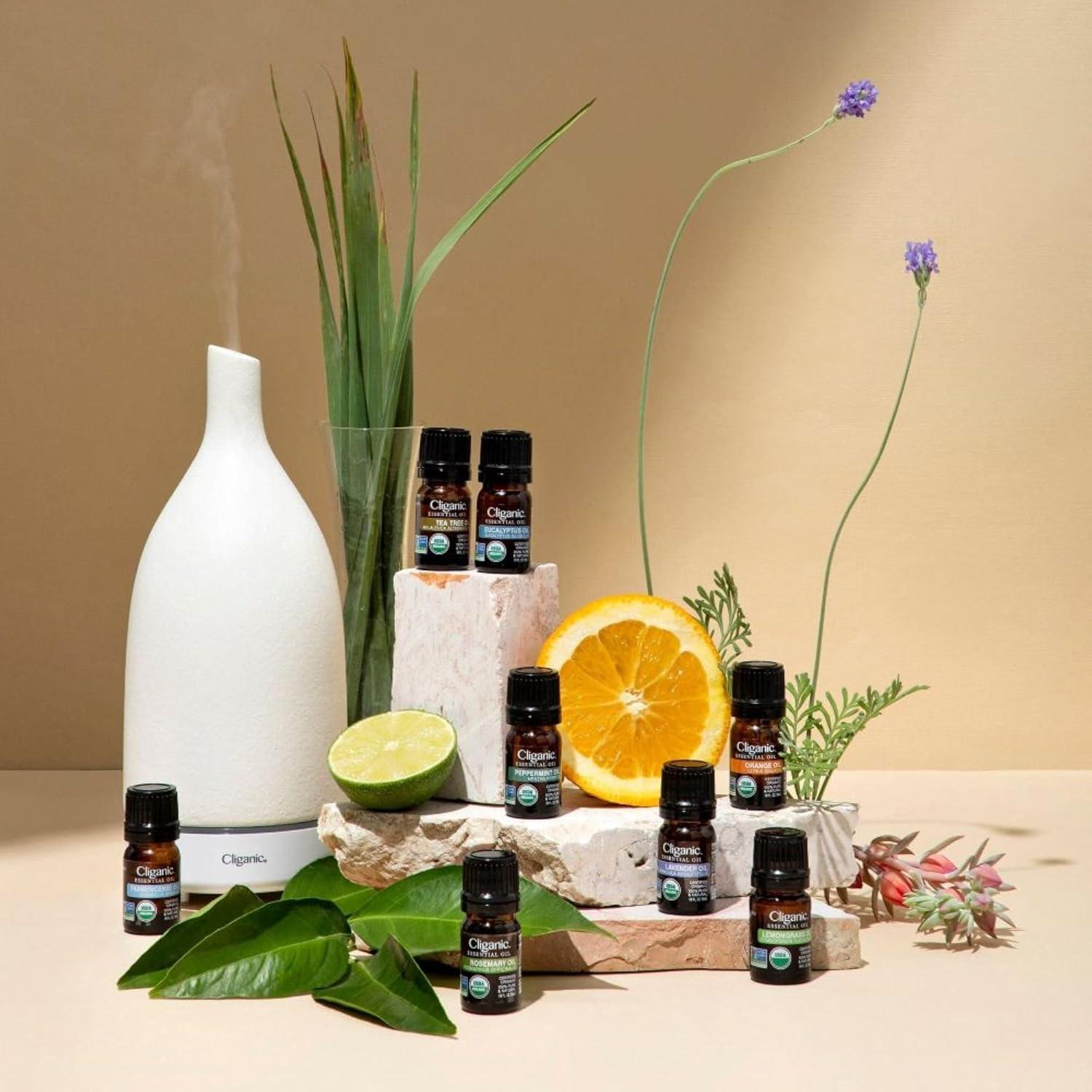 imageCliganic Organic Rosemary Essential Oil 100 Pure Natural for Hair Skin Aromatherapy NonGMO VerifiedCitronella