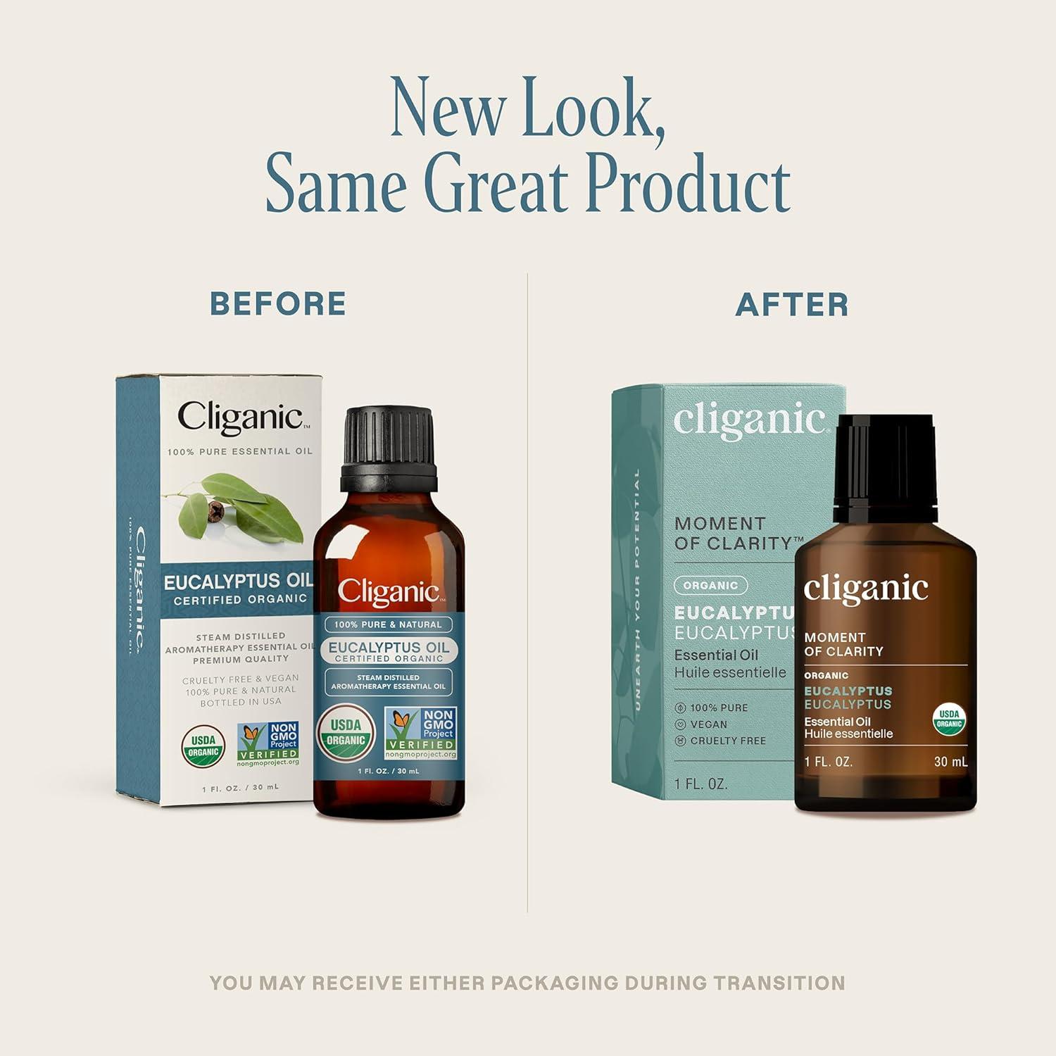 imageCliganic Organic Rosemary Essential Oil 100 Pure Natural for Hair Skin Aromatherapy NonGMO VerifiedEucalyptus