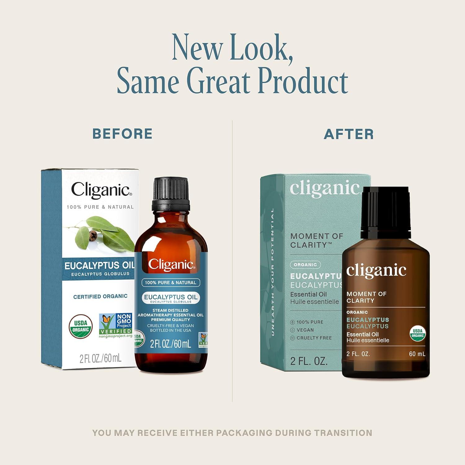 imageCliganic Organic Rosemary Essential Oil 100 Pure Natural for Hair Skin Aromatherapy NonGMO VerifiedEucalyptus
