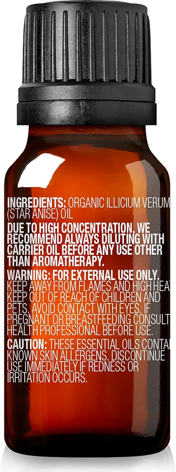 imageCliganic Organic Rosemary Essential Oil 100 Pure Natural for Hair Skin Aromatherapy NonGMO VerifiedStar Anise