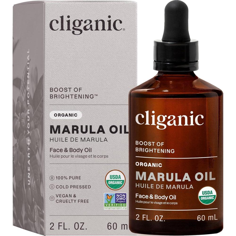 imageCliganic Organic Marula Oil 100 Pure For Face amp Hair Natural Cold Pressed Unrefined Packaging May Vary2 Fl Oz Pack of 1