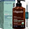 Cliganic Organic Castor Oil, 100% Pure (8oz with Eyelash Kit) – For Eyelashes, Eyebrows, Hair & Skin | Bulk, Natural Cold Pressed Unrefined Hexane-Free | DIY Carrier Oil(8 Fl Oz (Pack of 1))