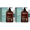 Cliganic Organic Castor Oil, 100% Pure (8oz with Eyelash Kit) – For Eyelashes, Eyebrows, Hair & Skin | Bulk, Natural Cold Pressed Unrefined Hexane-Free | DIY Carrier Oil(16 Fl Oz (Pack of 2))