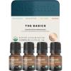 Cliganic Organic Essential Oils Gift Set (Top 4 – The Basics), 100% Pure Natural Aromatherapy – Peppermint, Eucalyptus, Tea Tree & Orange(0.17 Fl Oz (Pack of 4))