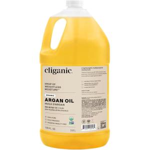 Cliganic Organic Argan Oil, 100% Pure | for Hair, Face & Skin | Natural Cold Pressed Carrier Oil, Imported from Morocco(128 Fl Oz (Pack of 1))