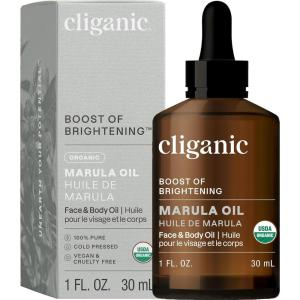 Cliganic Organic Marula Oil, 100% Pure – For Face & Hair | Natural Cold Pressed Unrefined (Packaging May Vary)(1 Fl Oz (Pack of 1))