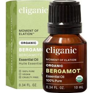 Cliganic Organic Rosemary Essential Oil, 100% Pure Natural, for Hair, Skin, Aromatherapy | Non-GMO Verified(Bergamot)