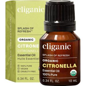 Cliganic Organic Rosemary Essential Oil, 100% Pure Natural, for Hair, Skin, Aromatherapy | Non-GMO Verified(Citronella)