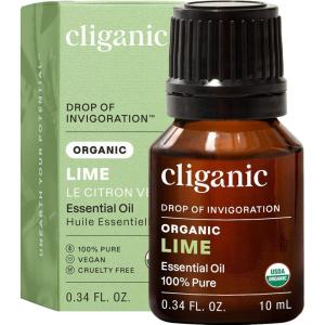 Cliganic Organic Rosemary Essential Oil, 100% Pure Natural, for Hair, Skin, Aromatherapy | Non-GMO Verified(Lime)