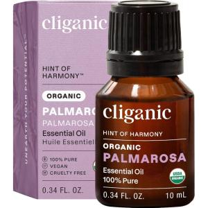 Cliganic Organic Rosemary Essential Oil, 100% Pure Natural, for Hair, Skin, Aromatherapy | Non-GMO Verified(Palmarosa)