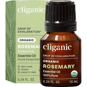 Cliganic Organic Rosemary Essential Oil, 100% Pure Natural, for Hair, Skin, Aromatherapy | Non-GMO Verified(Rosemary)