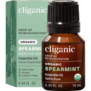 Cliganic Organic Rosemary Essential Oil, 100% Pure Natural, for Hair, Skin, Aromatherapy | Non-GMO Verified(Spearmint)