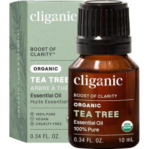Cliganic Organic Rosemary Essential Oil, 100% Pure Natural, for Hair, Skin, Aromatherapy | Non-GMO Verified(Tea Tree)