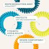 Cliganic 10 Pack Mosquito Repellent Bracelets for Adults & Kids – Natural DEET-Free Bands, Individually Wrapped(50 Count (Pack of 2))