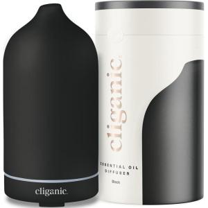 Cliganic Ceramic Diffuser (White), 100ml Ultrasonic for Essential Oils Aromatherapy, Home & Office(Black)