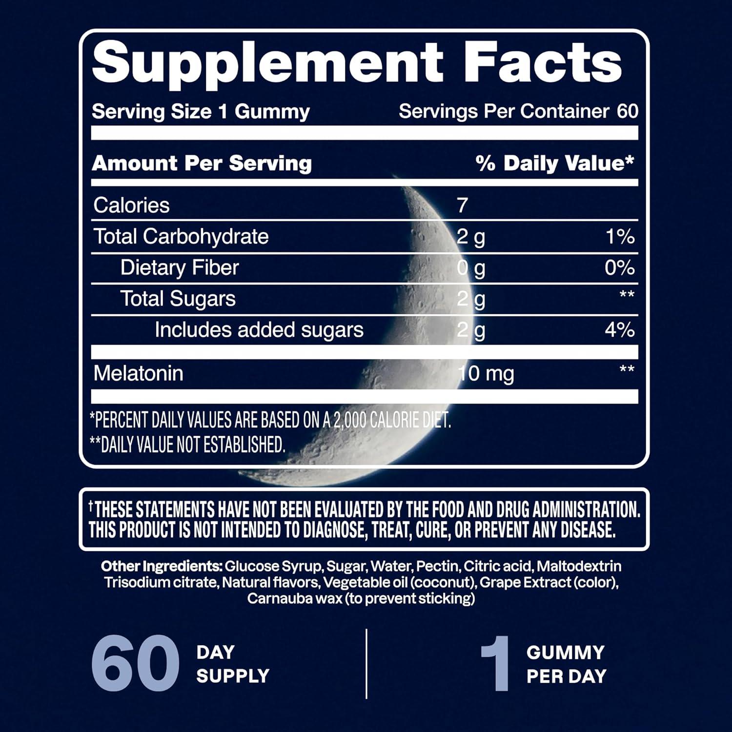imageCliganic Melatonin Gummies 10 mg 60Day Supply Adult Sleep Aid Berry Flavor Vegan NonGMO Kosher GlutenFree Supplement Helps Regulate Circadian Rhythm amp Promotes Peaceful Nights