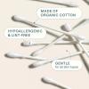 Cliganic Organic Cotton Swabs, 1500 Count – 100% Pure Natural Cotton, Chlorine-Free Hypoallergenic, Soft, Gentle & Absorbent Buds(500 Count (Pack of 1))