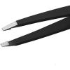 Cliganic Professional Eyebrow Tweezers Slant Tip – Precision for Men & Women, Stainless Steel Best for Plucking Chin Facial Hair(Blue)