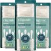 Cliganic Organic Cotton Swabs, 1500 Count – 100% Pure Natural Cotton, Chlorine-Free Hypoallergenic, Soft, Gentle & Absorbent Buds(500 Count (Pack of 3))