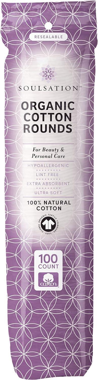 imageOrganic Cotton Rounds 400 Count Makeup Remover Pads for Face LintFree100 Count Pack of 12