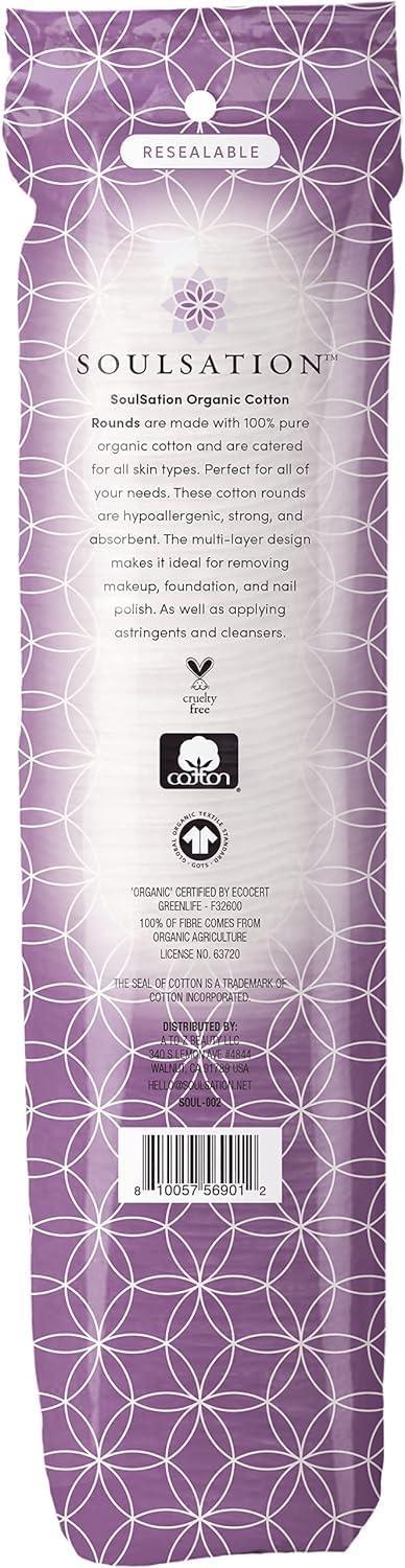 imageOrganic Cotton Rounds 400 Count Makeup Remover Pads for Face LintFree100 Count Pack of 12
