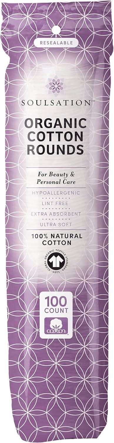 imageOrganic Cotton Rounds 400 Count Makeup Remover Pads for Face LintFree100 Count Pack of 4