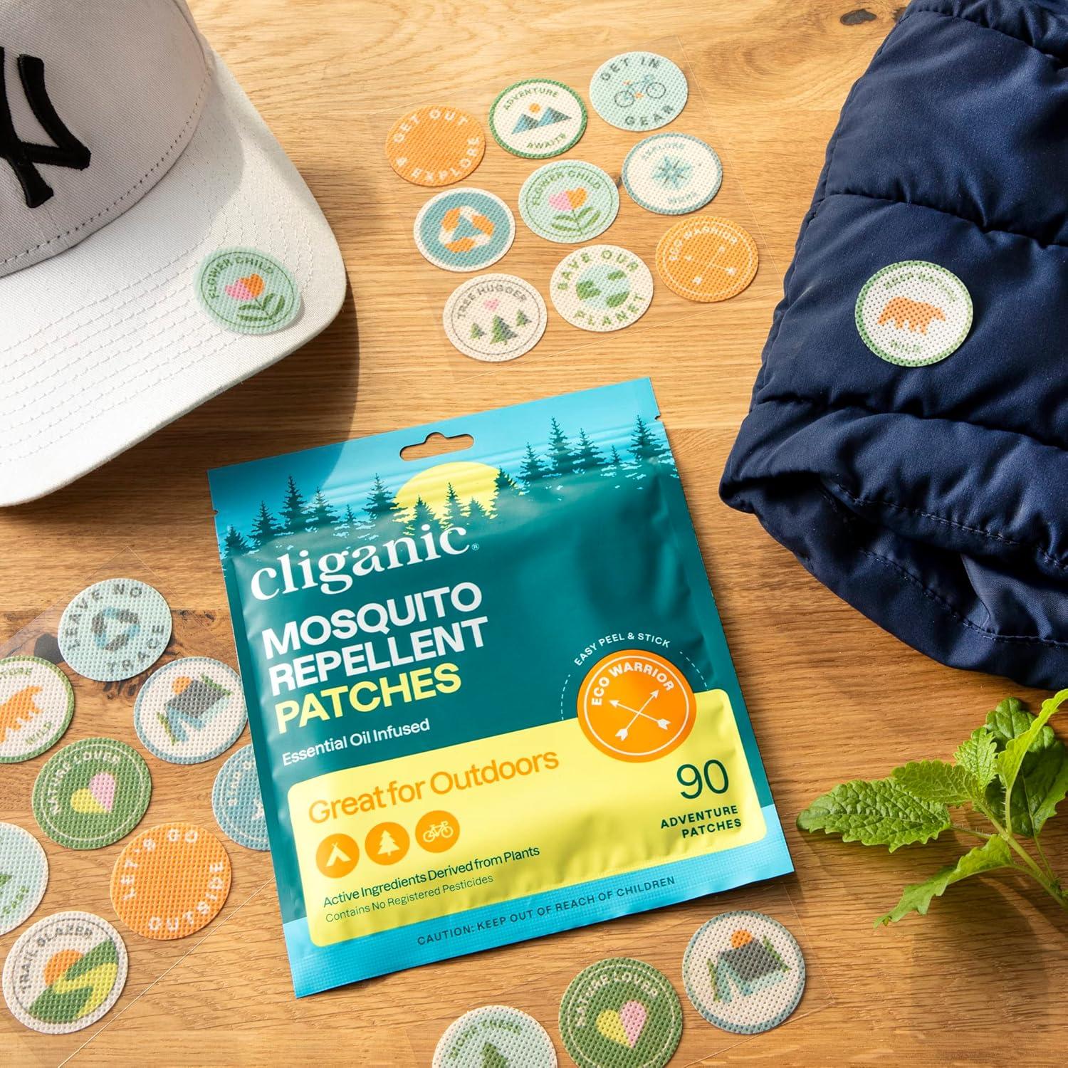 imageCliganic Mosquito Repellent Bracelet amp Repellent Patches Trio for The Whole Family