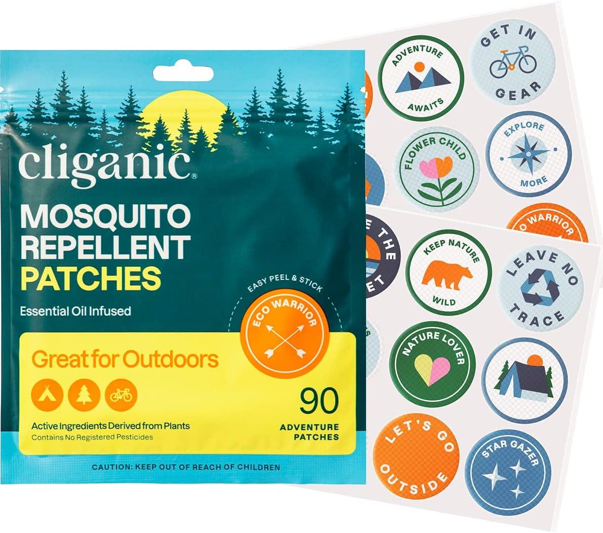 imageCliganic Mosquito Repellent Bracelet amp Repellent Patches Trio for The Whole Family