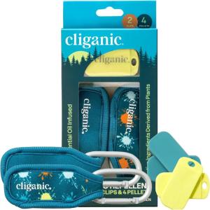 Cliganic Mosquito Repellent Pack (2 Clips + 4 Refill Pellets) – Natural DEET-Free, Essential Oil Infused(2 Count (Pack of 1))