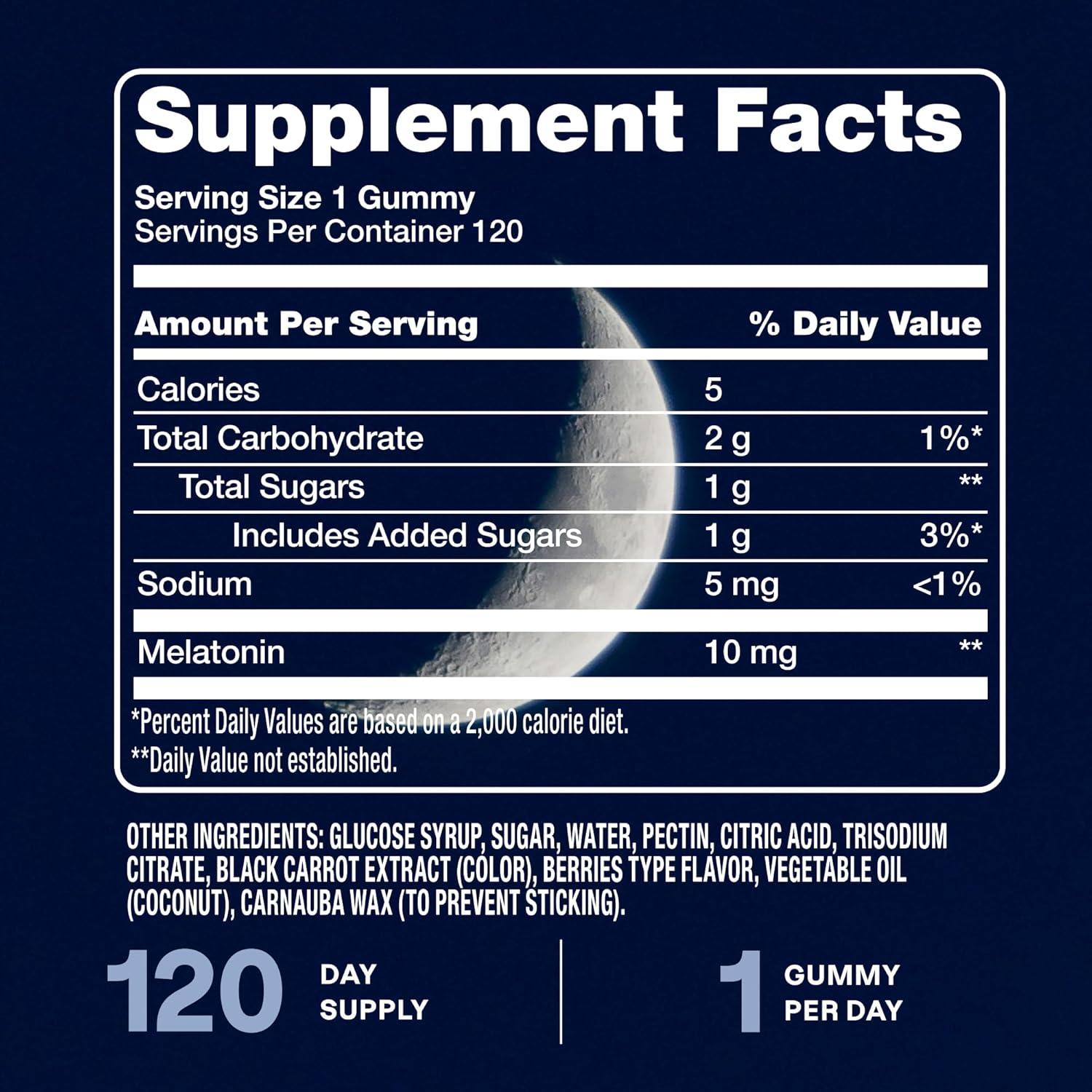 imageCliganic Melatonin Gummies 10 mg 120Day Supply Adult Sleep Aid Berry Flavor Vegan NonGMO Kosher GlutenFree Supplement Helps Regulate Circadian Rhythm amp Promotes Peaceful Nights120 Count Pack of 1
