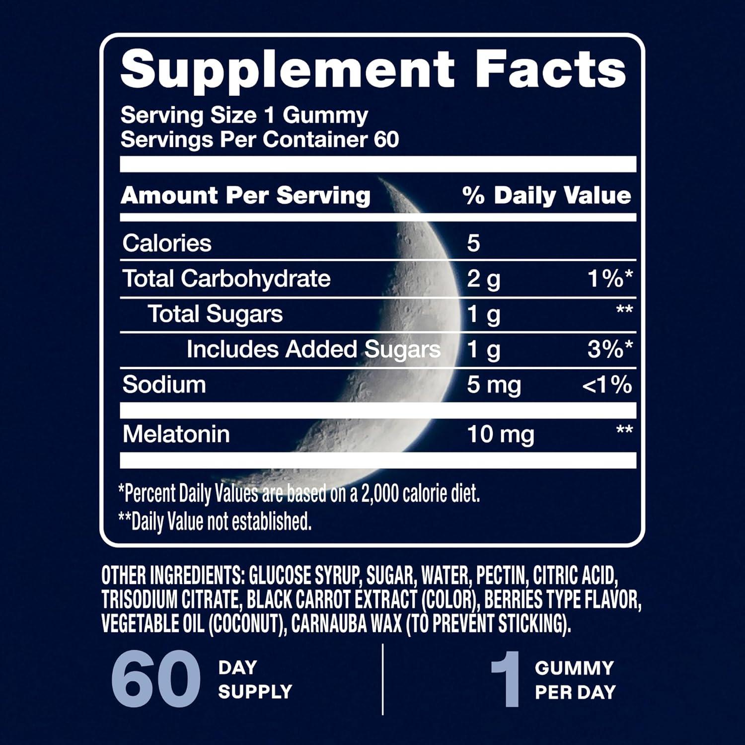 imageCliganic Melatonin Gummies 10 mg 120Day Supply Adult Sleep Aid Berry Flavor Vegan NonGMO Kosher GlutenFree Supplement Helps Regulate Circadian Rhythm amp Promotes Peaceful Nights60 Count Pack of 1