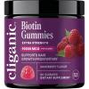 Cliganic Biotin Gummies Extra Strength – 10,000 mcg Biotin per Gummy, Raspberry Flavored Supplement for Men & Women, Non-GMO, Supports Hair Growth and Strong, Healthy Hair, Nails & Skin, 60 Count(1 Count (Pack of 60))