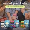 Cliganic 40 Pack Mosquito Repellent Bracelets for Adults & Kids (Rainbow Colors) – Natural DEET-Free Bands, Individually Wrapped(1 Count (Pack of 10))