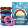 Cliganic 40 Pack Mosquito Repellent Bracelets for Adults & Kids (Rainbow Colors) – Natural DEET-Free Bands, Individually Wrapped(1 Count (Pack of 20))