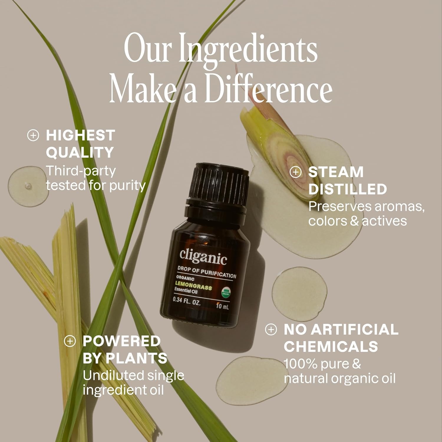 image:imageCliganic May Chang Essential Oil 100 Pure Natural for Aromatherapy NonGMO Verified033 Fl Oz Pack of 1