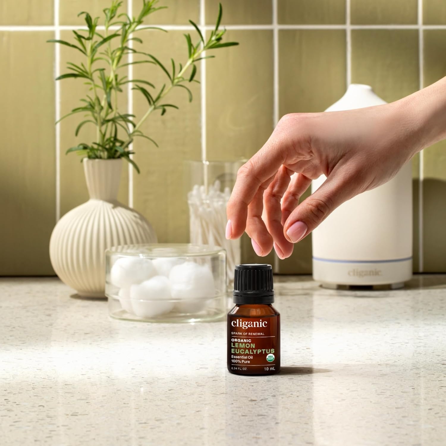 image:imageCliganic May Chang Essential Oil 100 Pure Natural for Aromatherapy NonGMO Verified033 Fl Oz Pack of 1