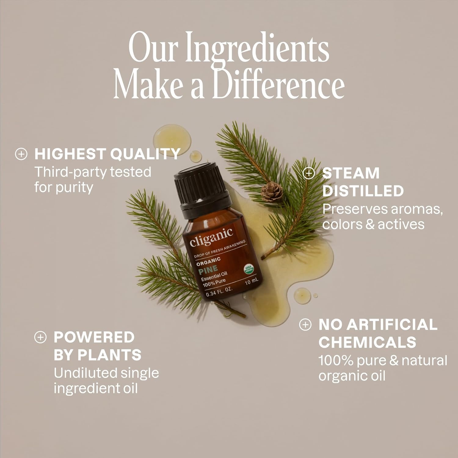 image:imageCliganic May Chang Essential Oil 100 Pure Natural for Aromatherapy NonGMO Verified033 Fl Oz Pack of 1