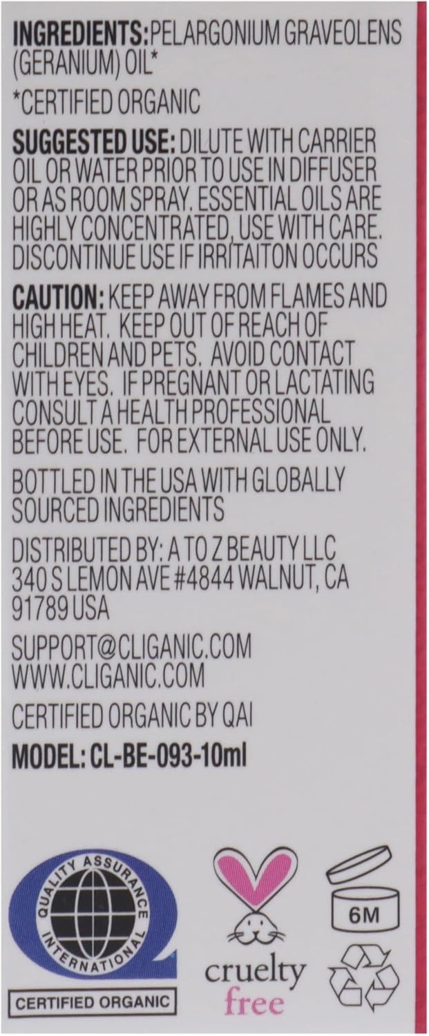 image:imageCliganic May Chang Essential Oil 100 Pure Natural for Aromatherapy NonGMO Verified033 Fl Oz Pack of 1