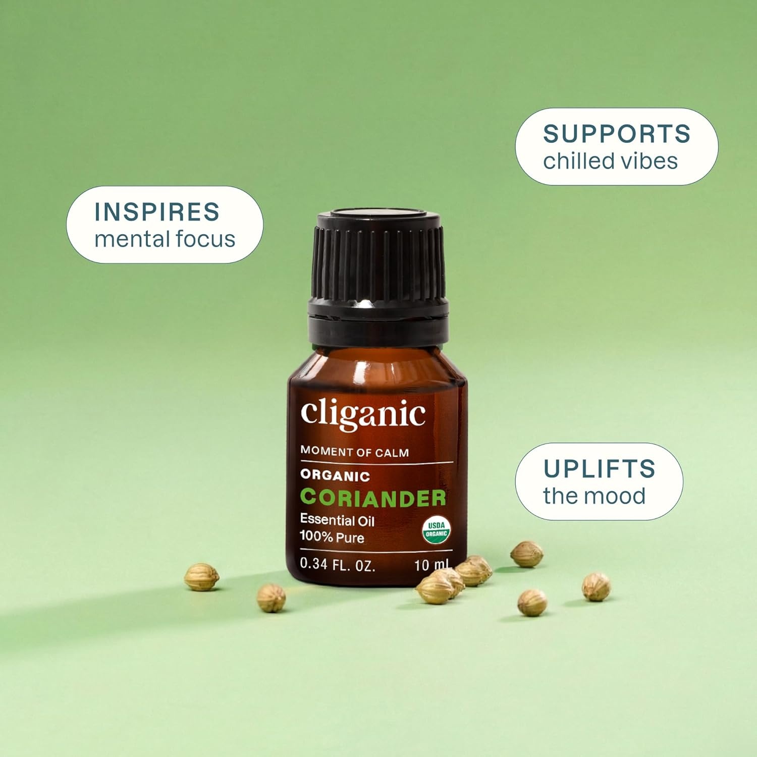 image:imageCliganic May Chang Essential Oil 100 Pure Natural for Aromatherapy NonGMO Verified033 Fl Oz Pack of 1