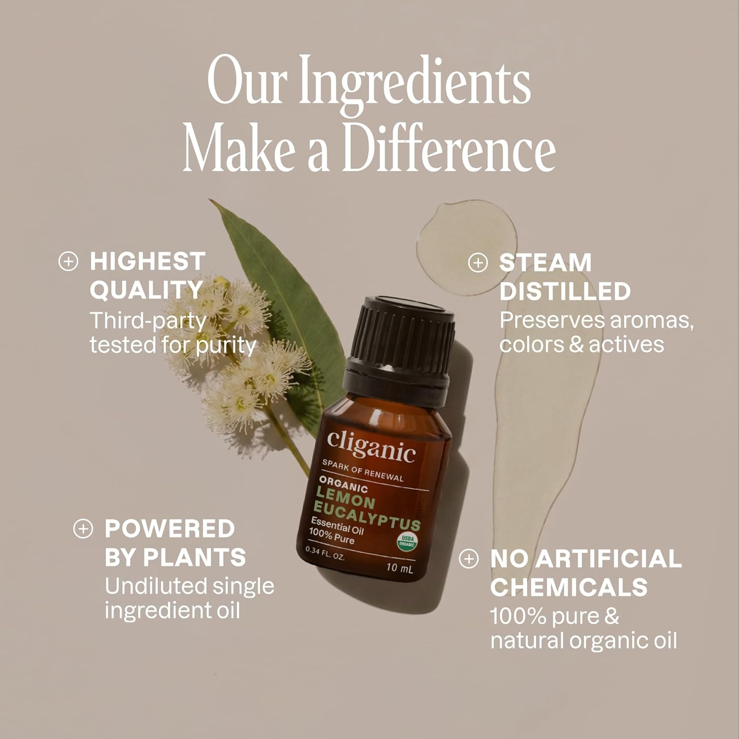 image:imageCliganic May Chang Essential Oil 100 Pure Natural for Aromatherapy NonGMO Verified033 Fl Oz Pack of 1
