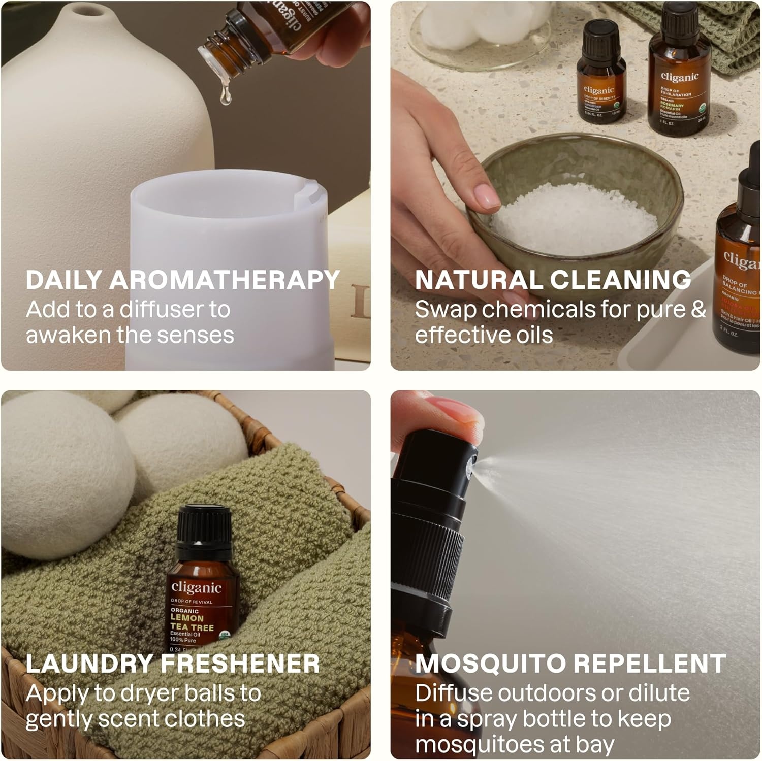 image:imageCliganic May Chang Essential Oil 100 Pure Natural for Aromatherapy NonGMO Verified033 Fl Oz Pack of 1