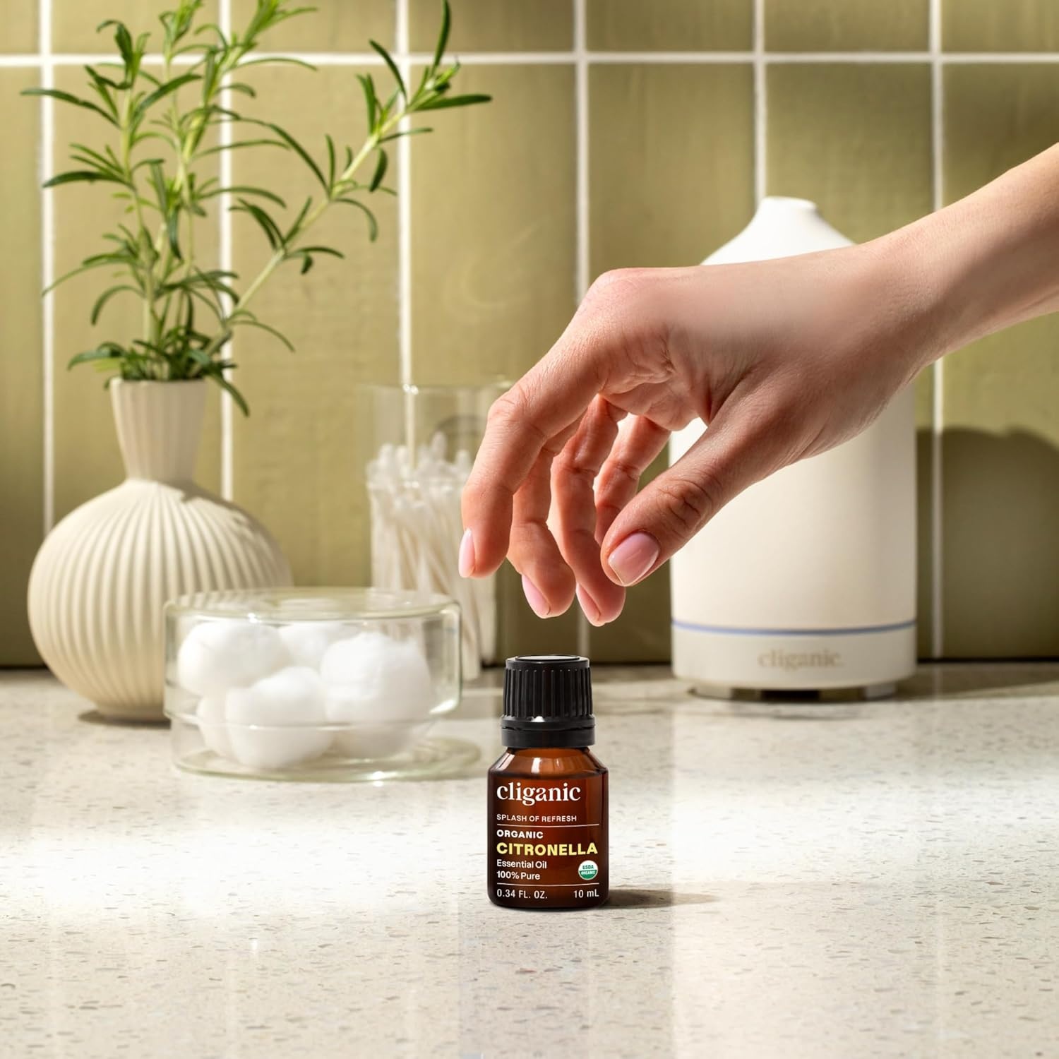 image:imageCliganic May Chang Essential Oil 100 Pure Natural for Aromatherapy NonGMO Verified033 Fl Oz Pack of 1