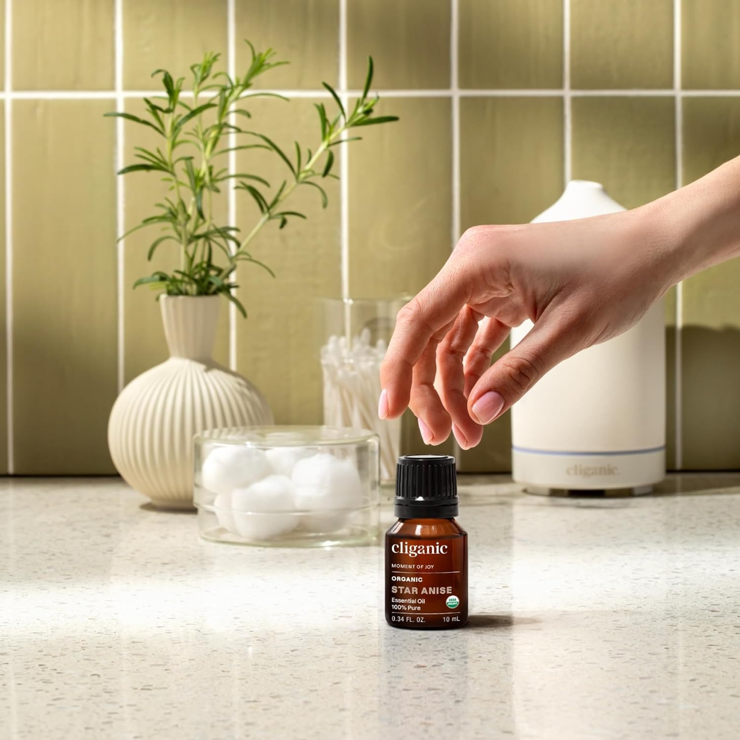 image:imageCliganic May Chang Essential Oil 100 Pure Natural for Aromatherapy NonGMO Verified033 Fl Oz Pack of 1