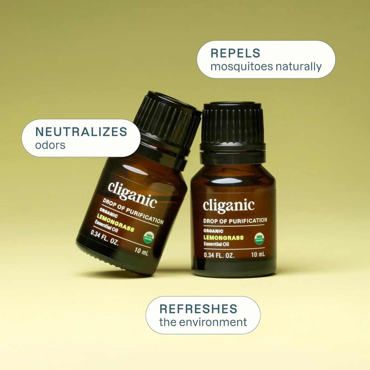 image:imageCliganic May Chang Essential Oil 100 Pure Natural for Aromatherapy NonGMO Verified033 Fl Oz Pack of 1