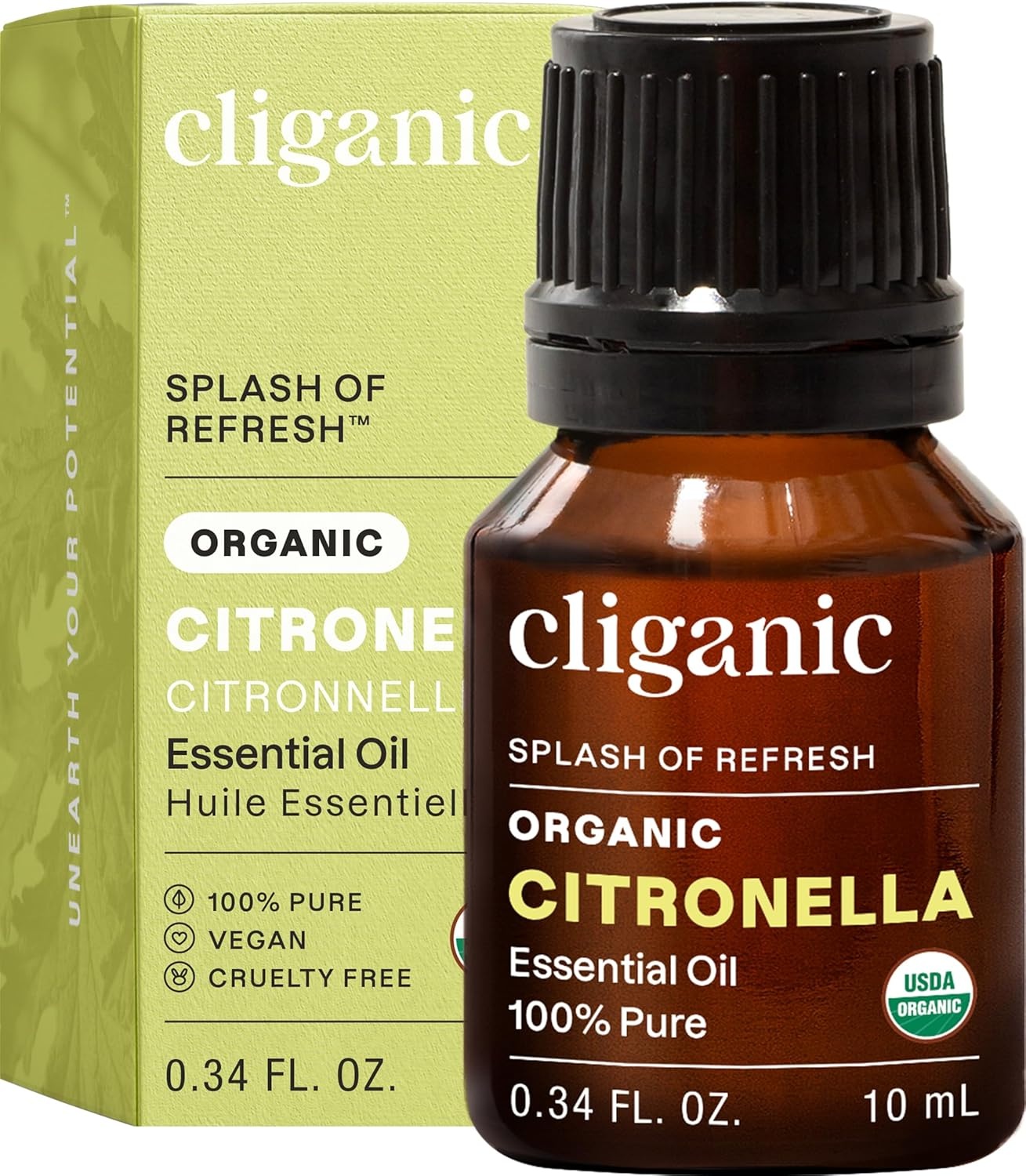 image:imageCliganic May Chang Essential Oil 100 Pure Natural for Aromatherapy NonGMO Verified033 Fl Oz Pack of 1