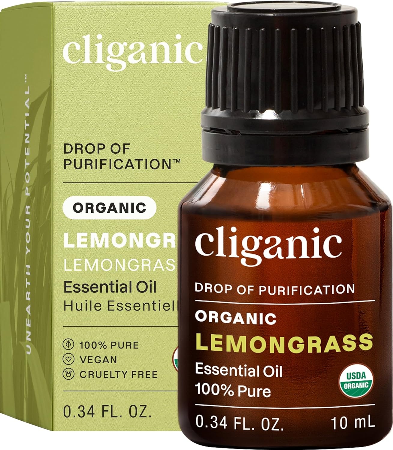 image:imageCliganic May Chang Essential Oil 100 Pure Natural for Aromatherapy NonGMO Verified033 Fl Oz Pack of 1