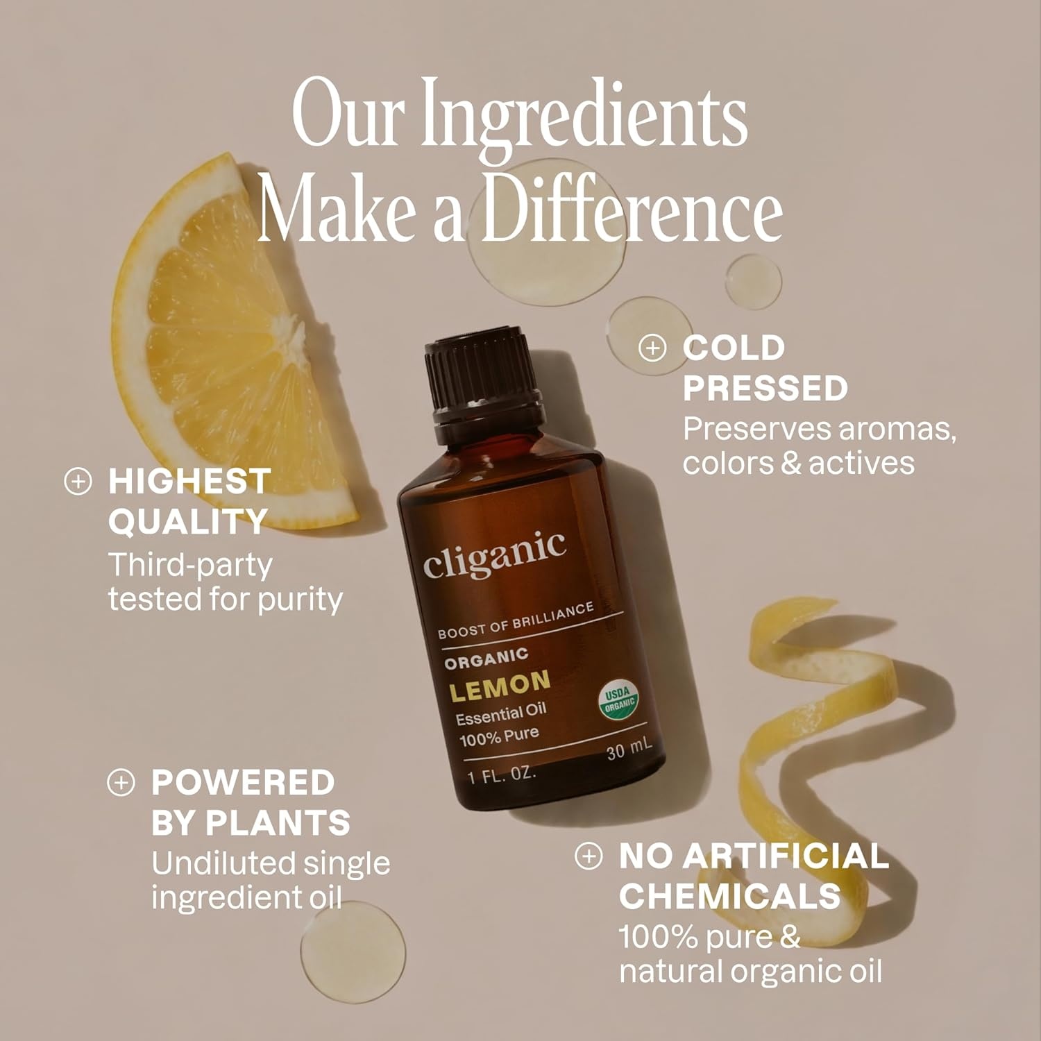 image:imageCliganic May Chang Essential Oil 100 Pure Natural for Aromatherapy NonGMO Verified1 Fl Oz Pack of 1