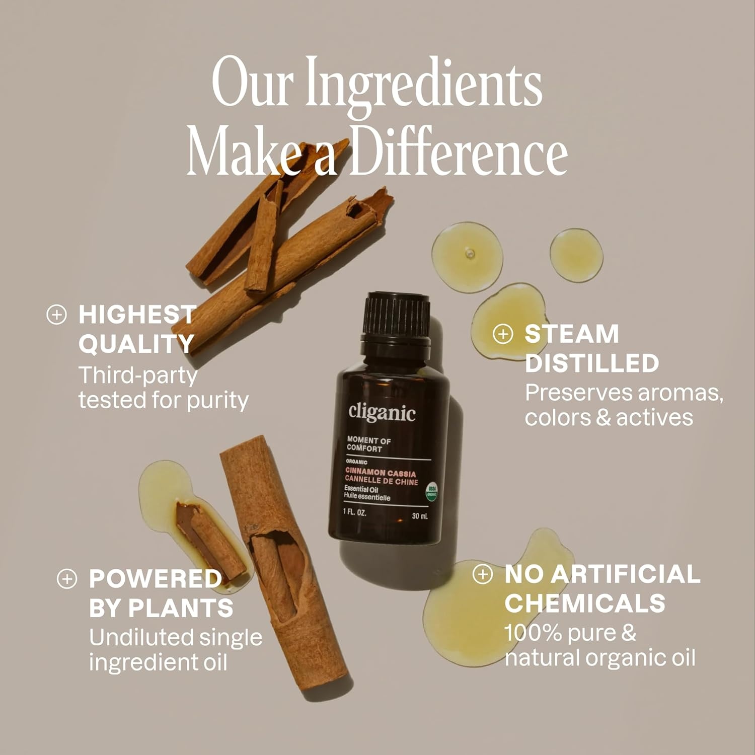 image:imageCliganic May Chang Essential Oil 100 Pure Natural for Aromatherapy NonGMO Verified1 Fl Oz Pack of 1