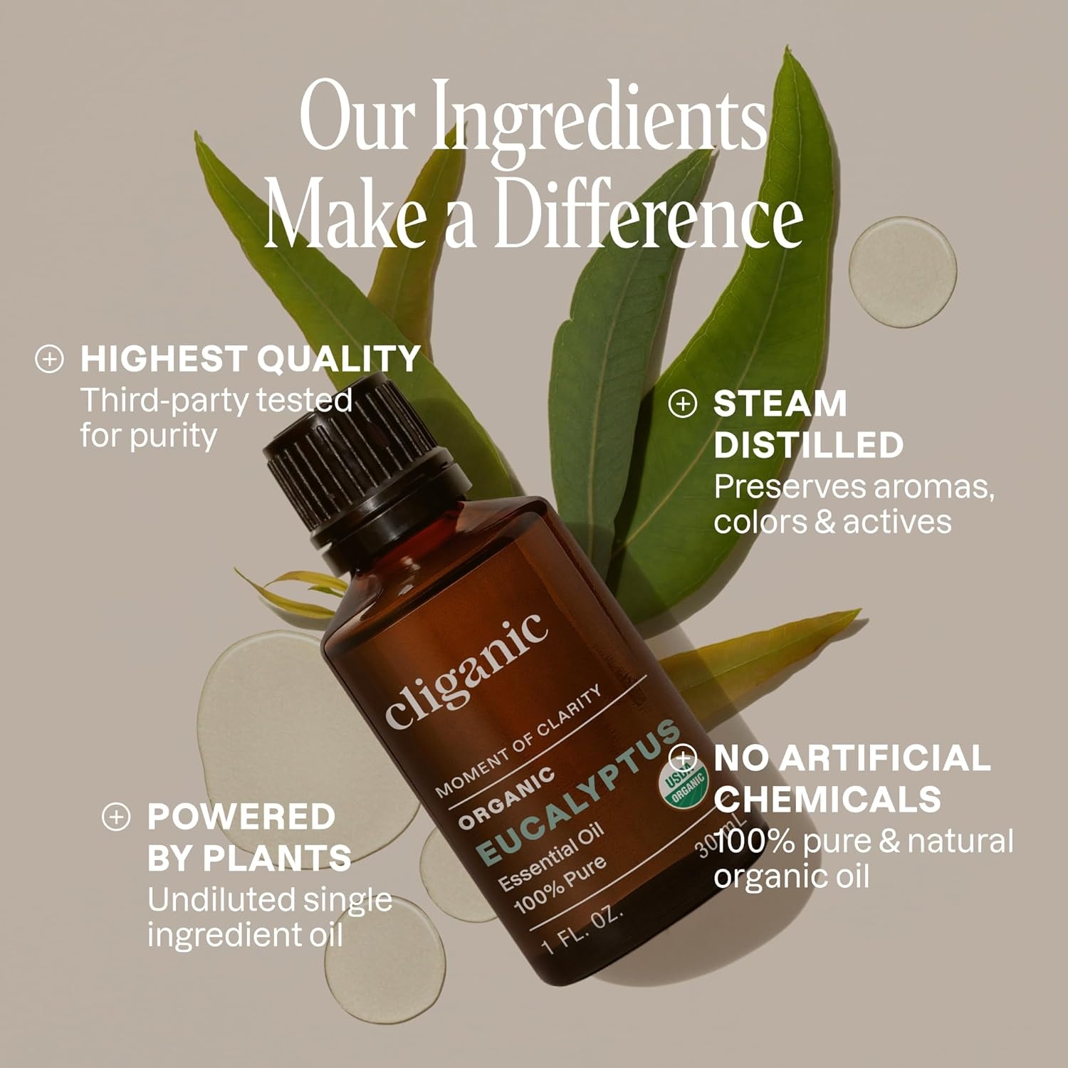 image:imageCliganic May Chang Essential Oil 100 Pure Natural for Aromatherapy NonGMO Verified1 Fl Oz Pack of 1